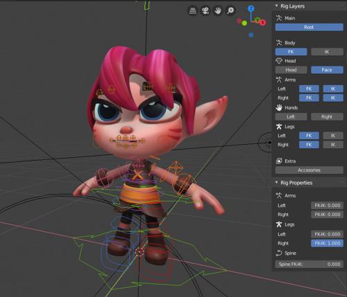 Lily rig from Artella for blender 2.80 beta & 2.79 preview image